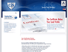 Tablet Screenshot of cis-cert.com