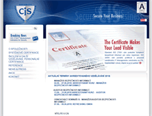 Tablet Screenshot of cz.cis-cert.com